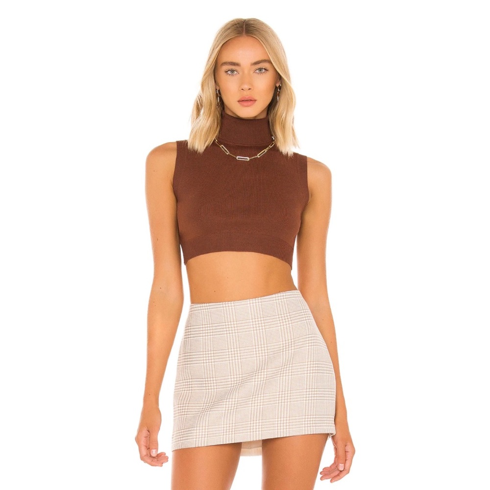 Revolve | Skylar Crop Turtleneck in Mocha by suoerdown